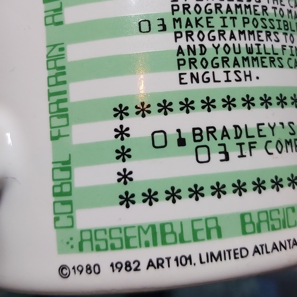 Vtg abacus programming coffee mug - Picture 3 of 3